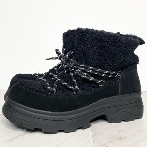 New! BP Summit Faux Fur Black Chunky Boot 8.5